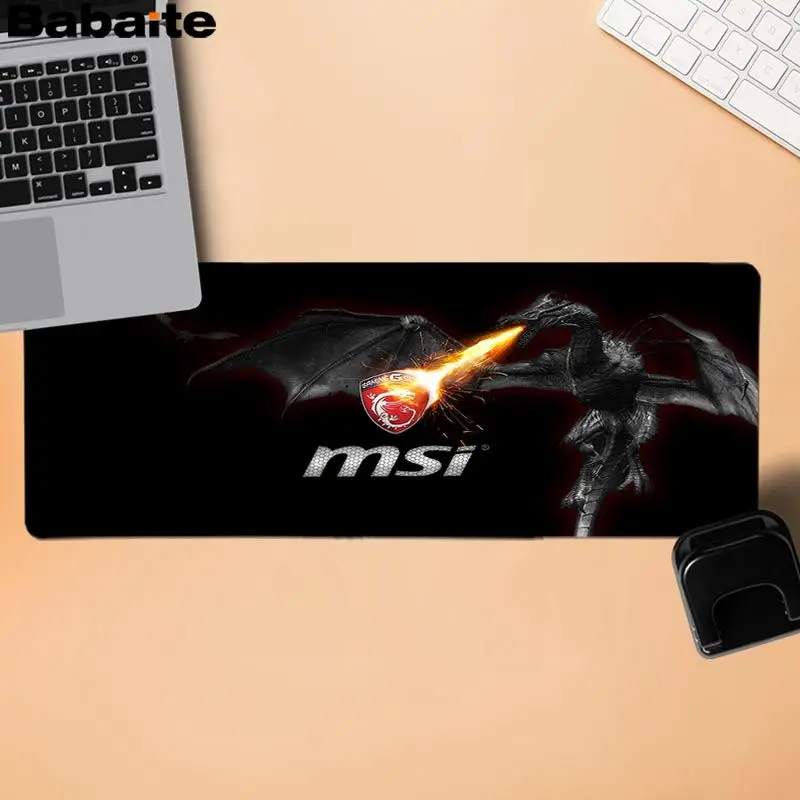 Babaite Нескользящие PC MSI Подгонянные коврики для мыши Компьютерные Аниме Коврик и