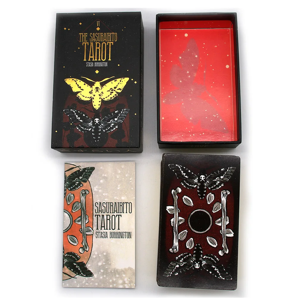 

78 Sheets Board Game Gilt Edge Paper Gift With Box Portable Family Party Astrology Deck Tarot Cards The Sasuraibito Divination
