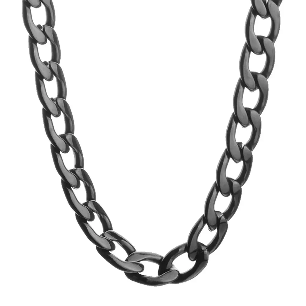 

Мужская цепочка 11 мм широкий винтажный черный 316L браслет из нержавеющей стали звено цепи ожерелье для мальчиков оптовая продажа подарок 16-32...