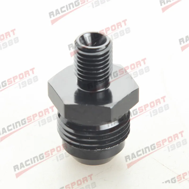 8AN Male Flare к M10x1.25 (мм) метрический прямой фитинг адаптер Черный | Автомобили и