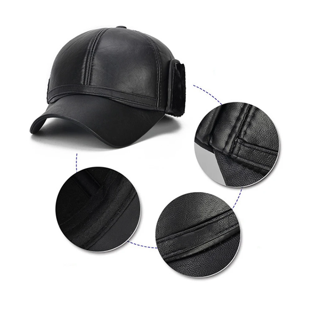 2019 Новая модная Корейская кожаная кепка для мужчин среднего возраста козырек