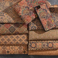 natural oak cloth fabric cork wood geometric grain cloths diy leather inlay handmade luggage home textile decoration 14x20cm