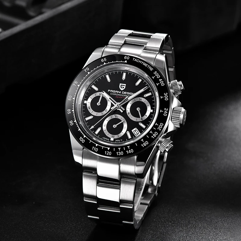 

Часы наручные PAGANI Мужские кварцевые, роскошные брендовые водонепроницаемые спортивные в стиле милитари, из нержавеющей стали