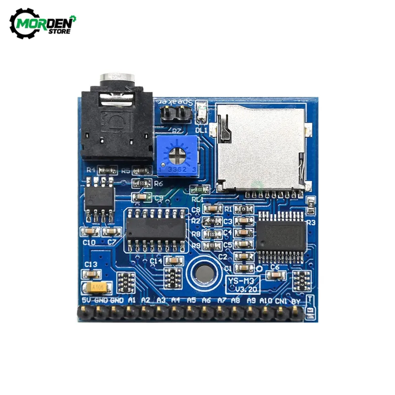 Voice Playback Module Board MP3 Music Player SD/TF Card Integrated IO Trigger UART Protocol Control for Arduino | Инструменты