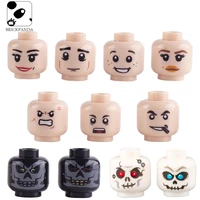 city figures face head body parts moc accessories building blocks soldiers female or male model emotional bricks kids toys