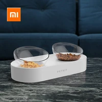 xiaomi petkit pet bowl feeding dishes adjustable double feeder bowls water cup cat bowls drinking bowl plastic stainless steel