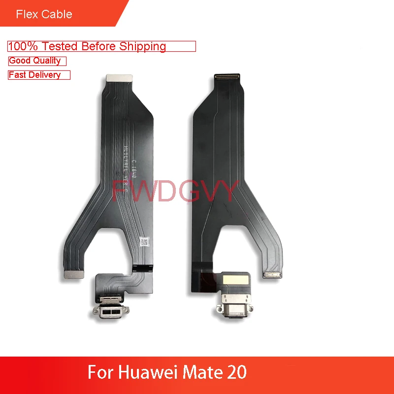 

Замена для Huawei Mate 20 Pro USB Зарядное устройство Док-станция подключение зарядный гибкий кабель Ремонт Запасные части тест QC