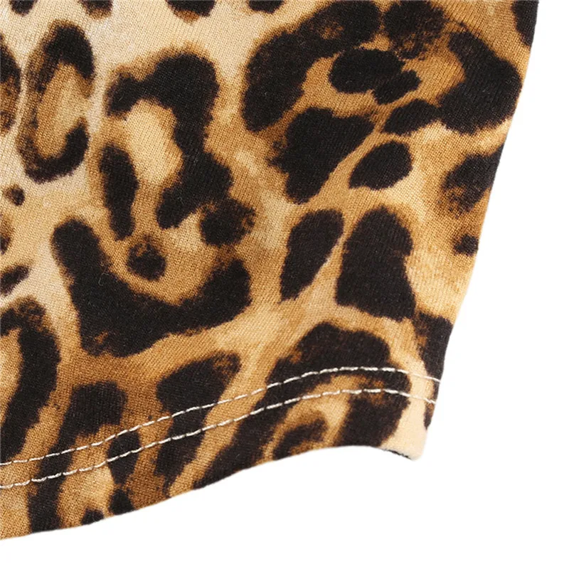 Летний сексуальный топ с открытой спиной и леопардовым принтом бандажный