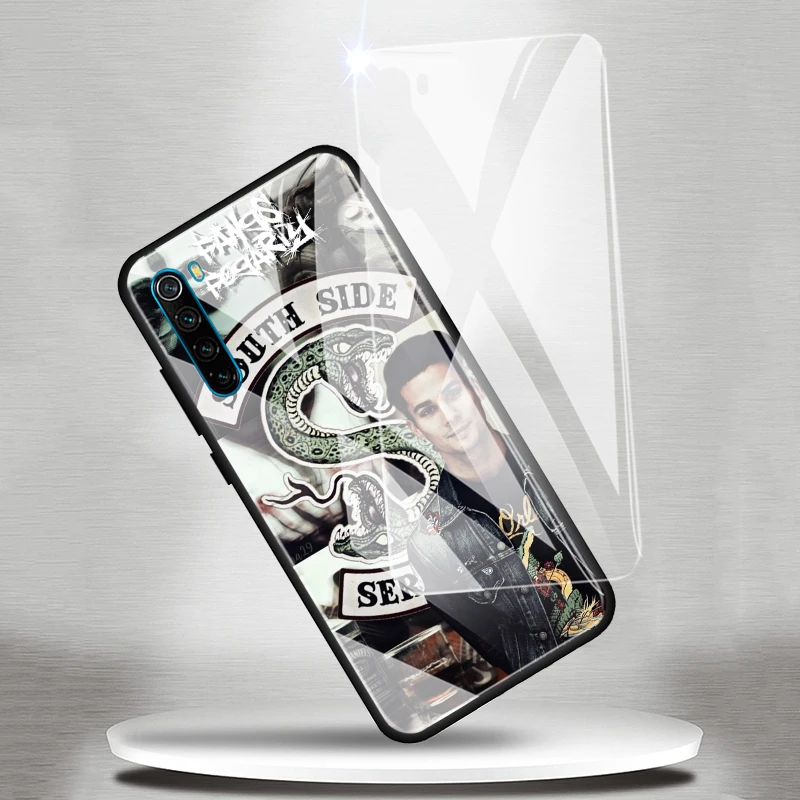 

Glass Phone Case for Xiaomi Redmi Note 7 8 9 Pro 8T 9S 8A 9A 9C K20 K30 Pro Cover Riverdale South Side Serpents Black Cases