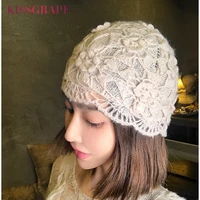 2021 new winter crochet hats for women beanie caps flowers handmade knitted hat female lace hat chapeu feminino gorras
