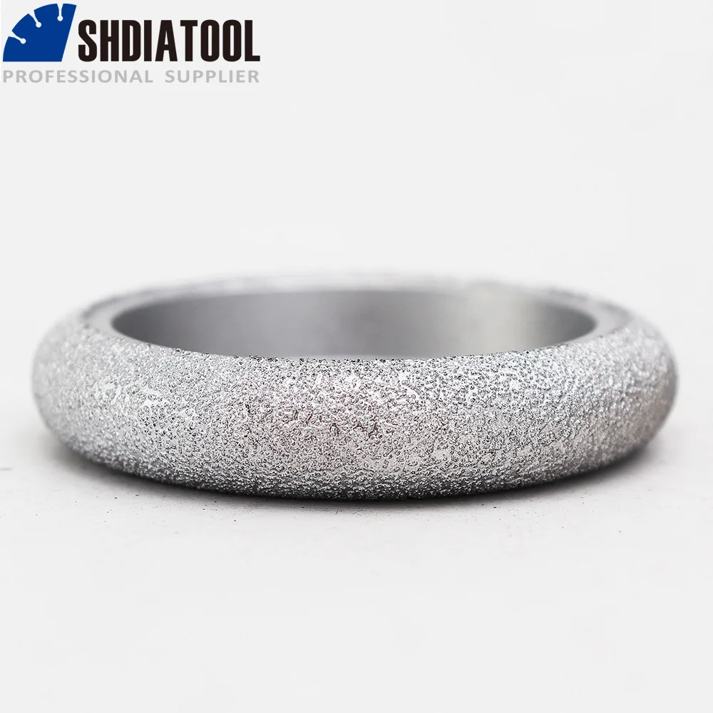 SHDIATOOL 75 мм x 15 ВАКУУМНОЙ ПАЙКИ Diamond выпуклых шлифовального круга для шлифовки