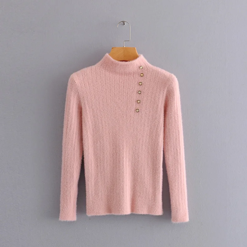 High Quality Women Pullover Sweater Autumn 2019 New Fashion Candy Colors Stretch Knit Tops Slim Lady Sweaters | Женская одежда