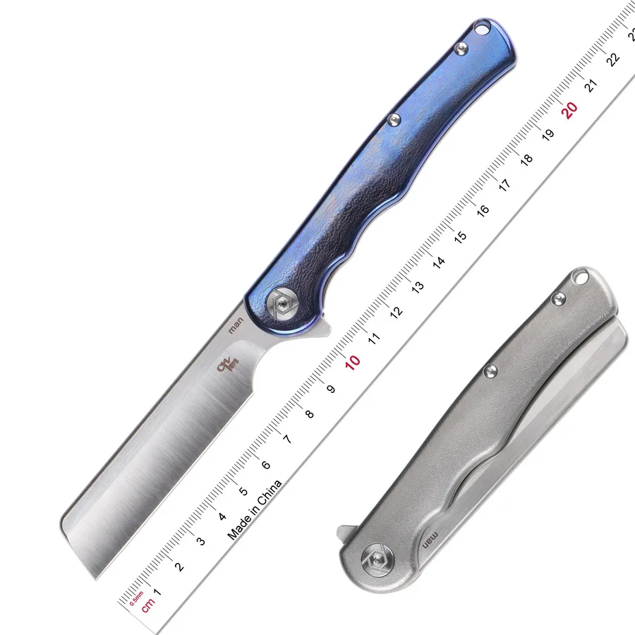 

CH men gift razor 3.661" S35VN blade titanium handle camping hunting supplies outdoor Flipper folding knife EDC tool fruit knife