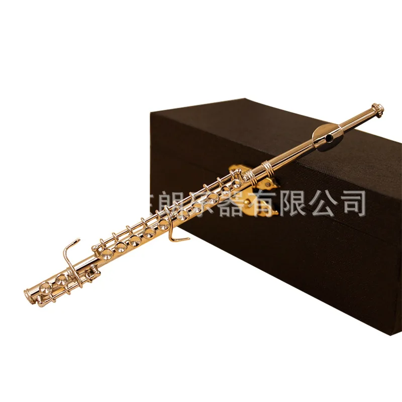 Имитация музыки ветра 3D модель инструмента позолоченная Подарочная флейта для