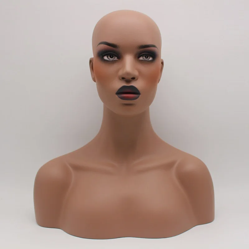 Темная кожа телефон бюст для париков | Дом и сад