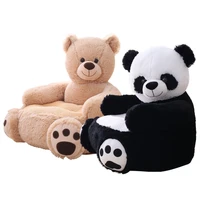505045cm cartoon animals sofa pp cotton stuffed fuzzy plush unicorn panda dog bear cushion indoor floor for infant kids gift