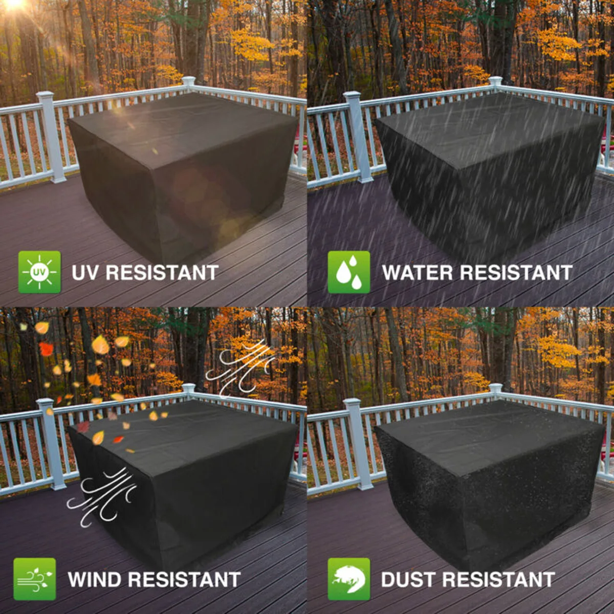 

Set Furniture cover Garden 120x120x74cm Dustproof Rainproof Snow Frost