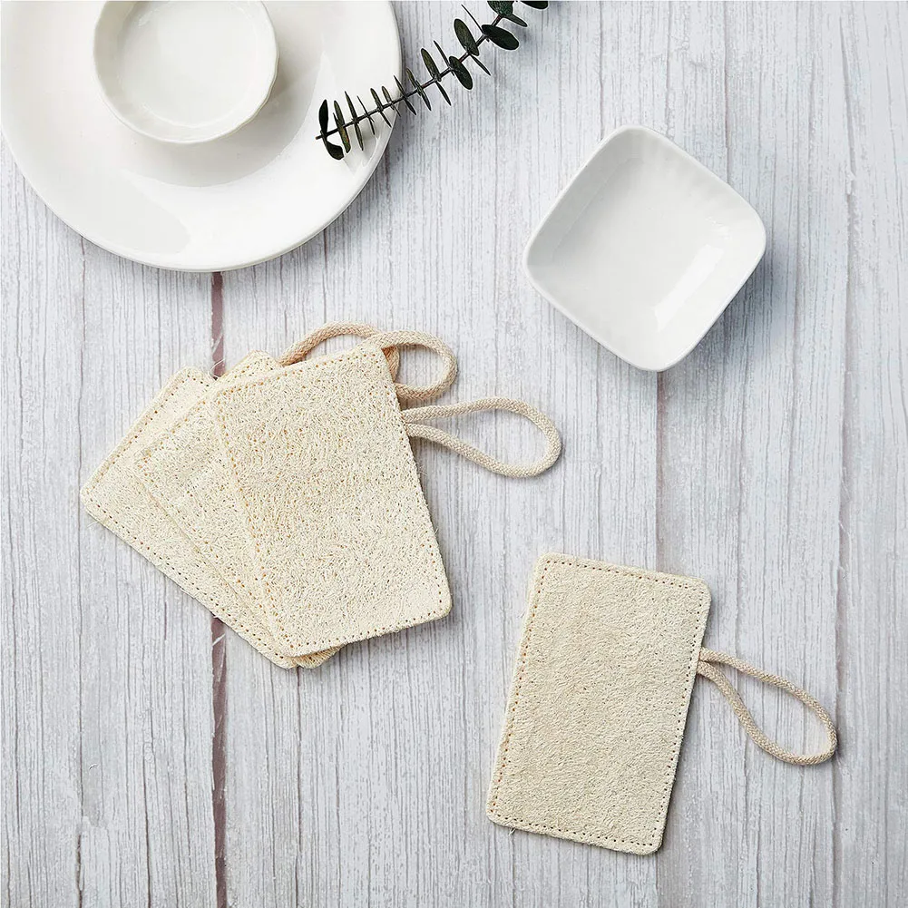4 шт. Губка из натуральной люфы для душа моющийся горшок тела миска губка кухонные