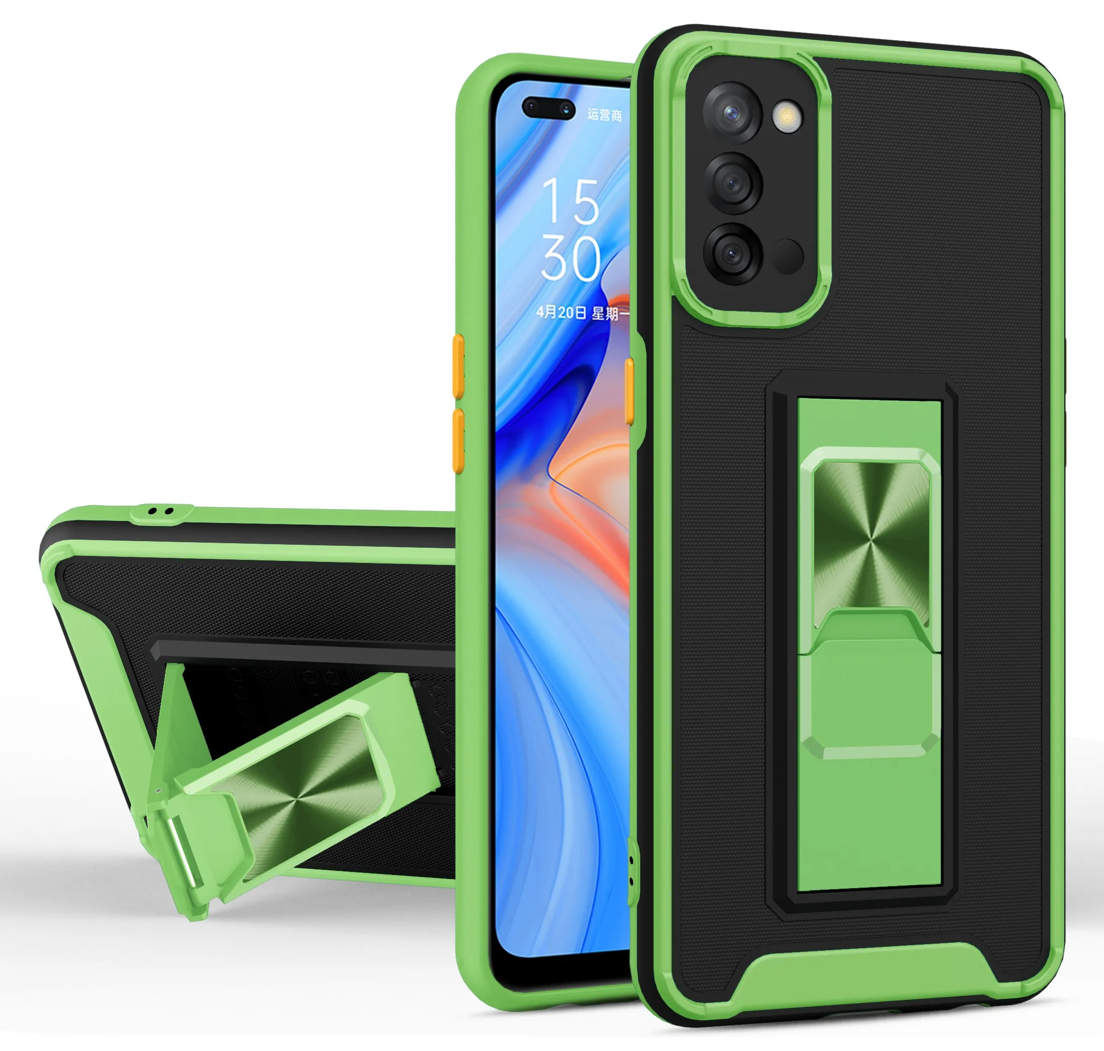 

Armor Car Magnetic Kickstand Phone Case For Oppo Realme Narzo 7i 8 4G Pro 7 5 5S 5I 6I 20 30A 10 Shockproof Protect Back Cover
