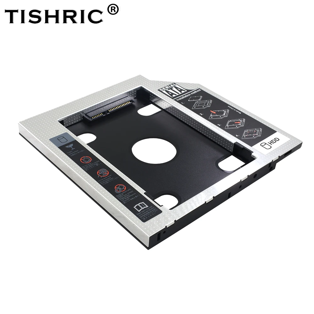 Универсальный Tishric 9 5 мм/12 7 мм 2nd Hdd Caddy SATA 3 0 адаптер для 2 &quotSSD чехол жесткий диск