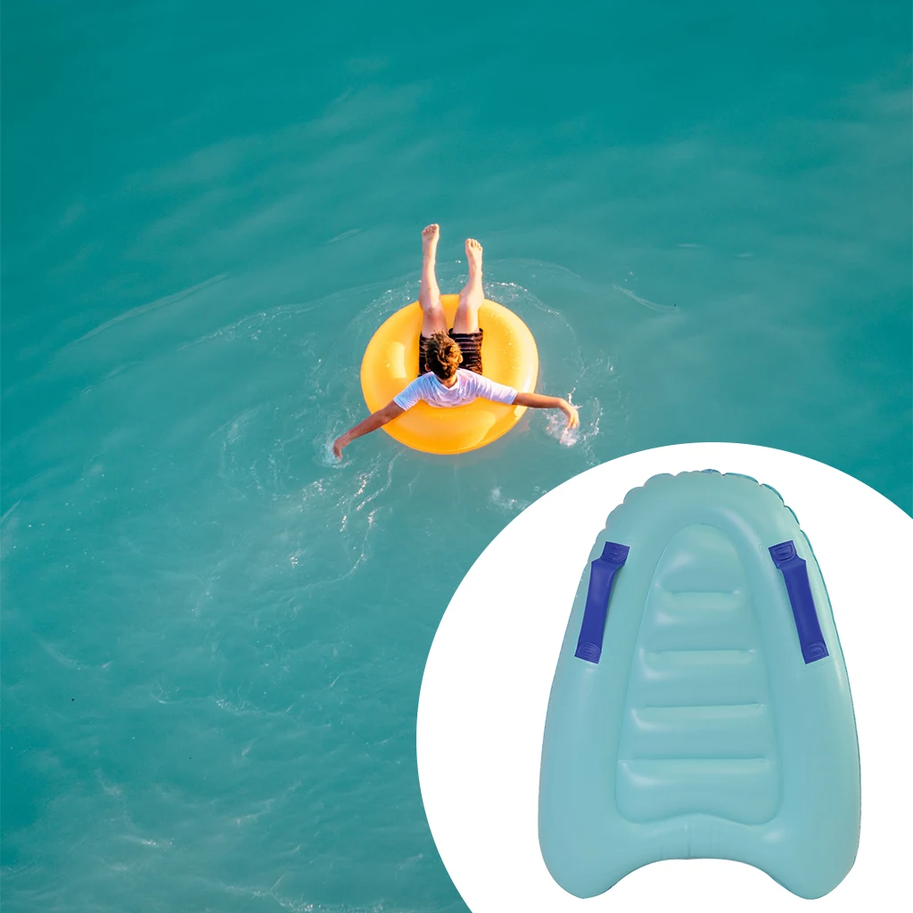 

Outdoor Inflatable Surfboard Solid Color Buoy Kickboard Children Safe Sea Surfing Board for Kids Swimming Aids Fun Water Toy