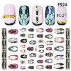 7 листов, 3D наклейки для дизайна ногтей, змеиная текстура, Кобра, стильная кожа, единорог, наклейки для ногтей, наклейки для ногтей, Типсы для маникюра