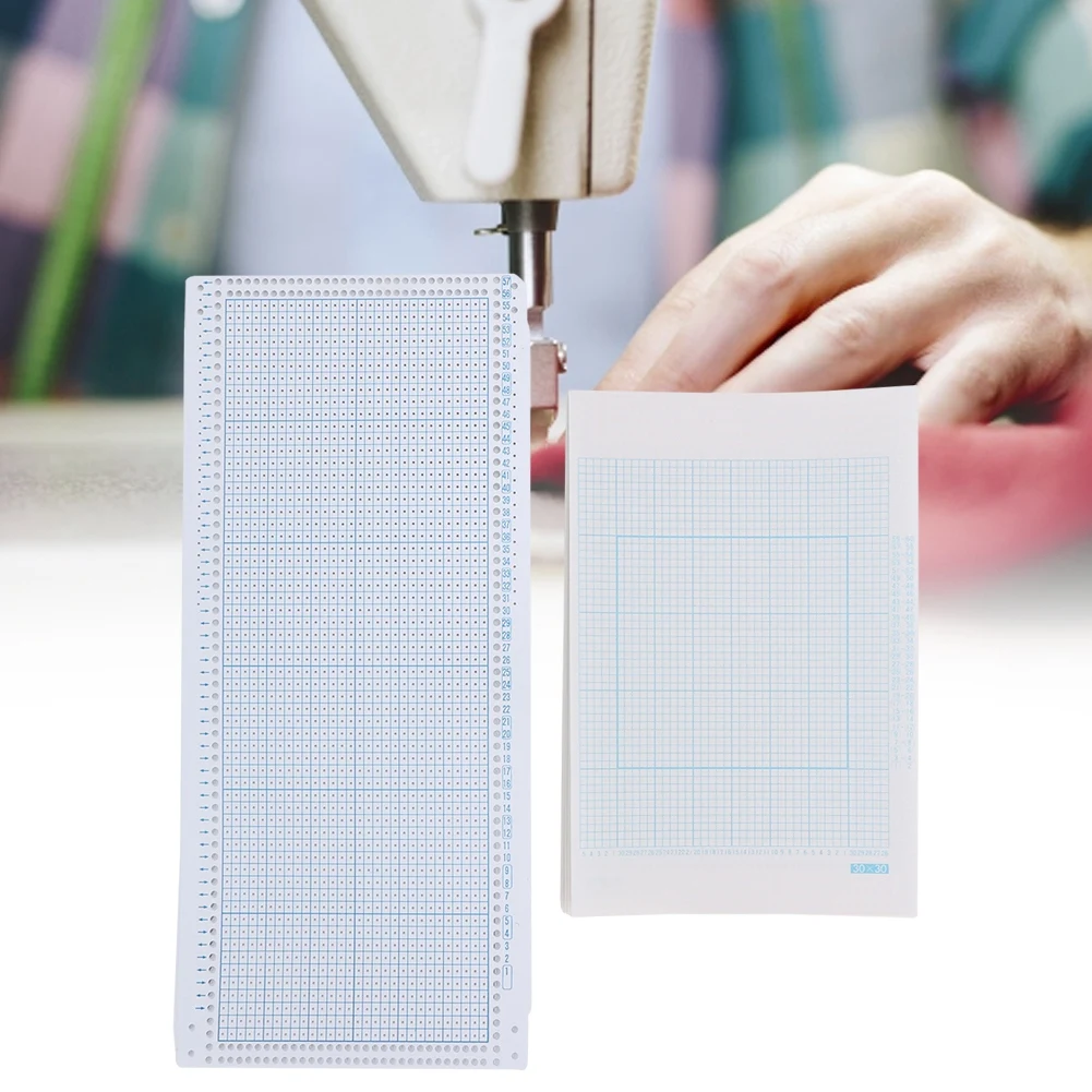 10Pcs 30‑pin Stitches Punch Card +10Pcs Grid Paper Nylon Knitting Machine Accessory For SK270 SK272 SK370 SK830 | Дом и сад