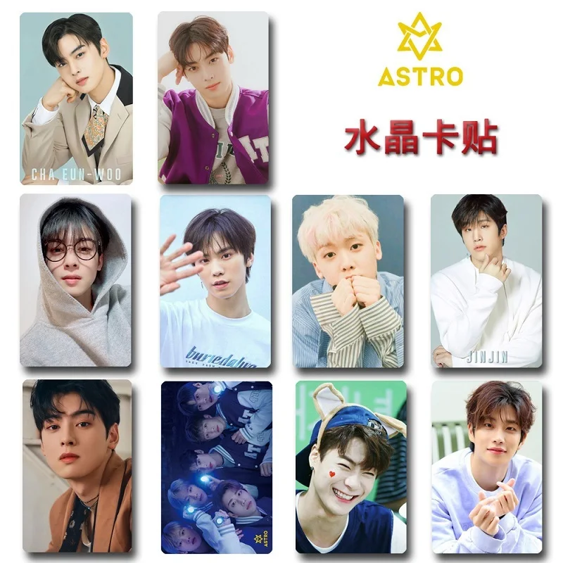 

KPOP ASTRO Crystal Card Sticker AROHA Collection Card Sticker Car Silver You Same Bus Card Sticker Cha Eun Woo