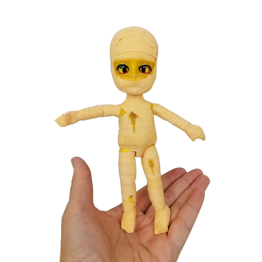 1/8 15 см кукла мертвая ходячая BJD живое кровотечение 5," без волос голая шарнирная Кукла стеклянные глаза мягкая голова твердая игрушка для Хэллоуина