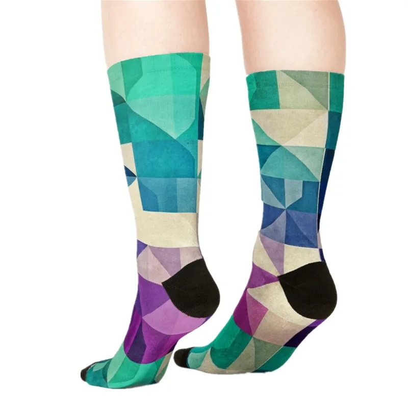 

2021 Women's socks kawaii Rainbow Paint Splatter Printed Socks Women harajuku Happy Funny Novelty cute girl gift Socks for women