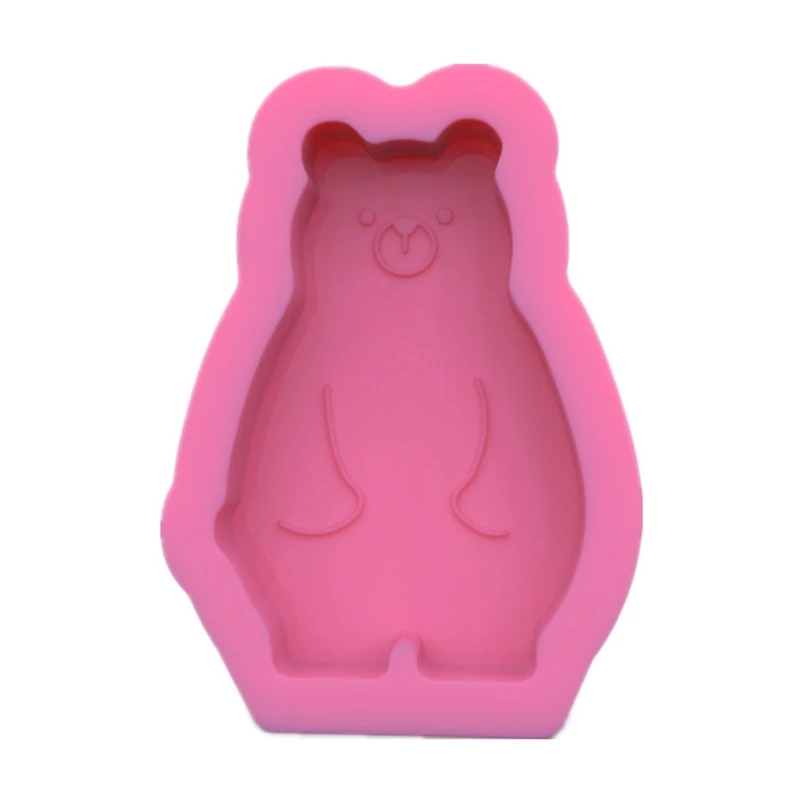 

XX9C Bear Candle Epoxy Resin Mold Aromatherapy Plaster Soap Casting Silicone Mould