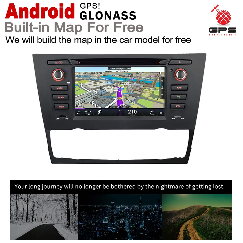 Автомобильный мультимедийный плеер 2 DIN HD стерео Android DVD GPS навигация карта для BMW 3