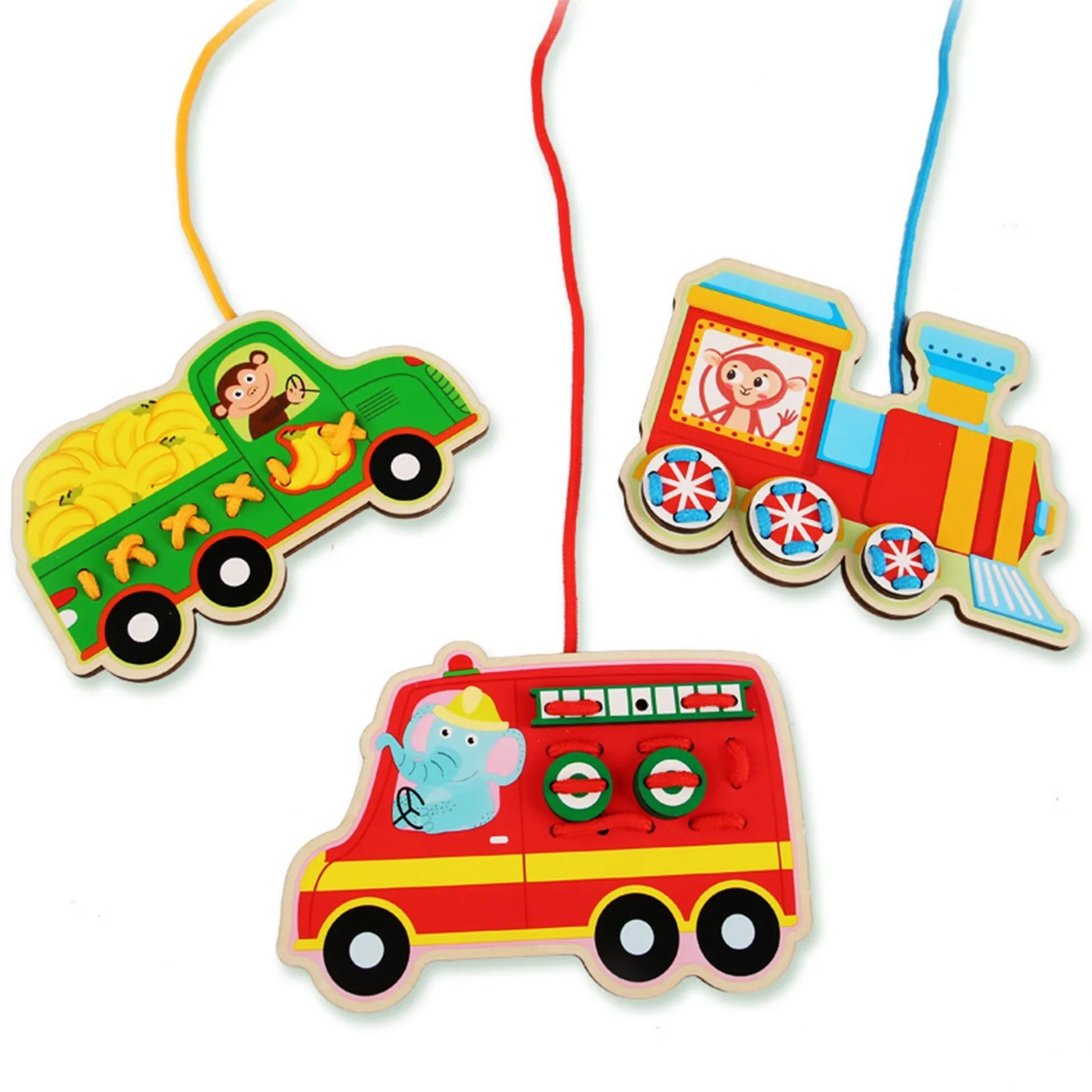 Деревянная кружевная игрушка животное для дошкольного обучения обучающая