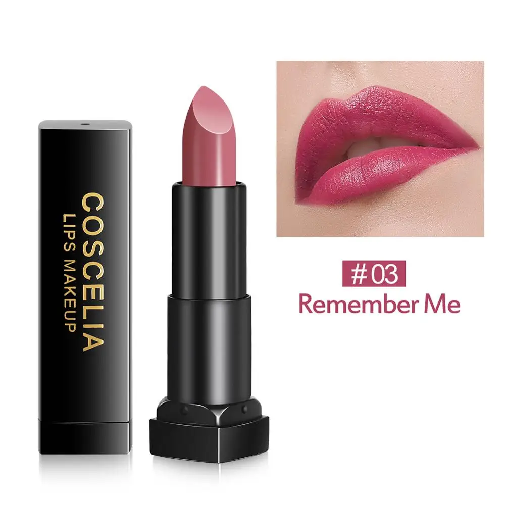 03 Remember Me COSCELIA,, водонепроницаемый матовый бархатный глянцевый блеск для губ, помада, бальзам для губ, красные губы, 12 цветов, женская мода, макияж - Цвет: 03 Remember Me