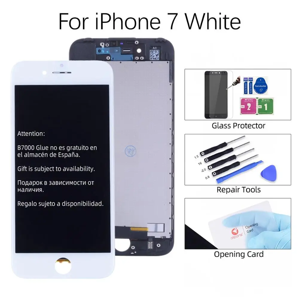 White for iPhone 7 OEM AAA Дисплей для iPhone 6 6 Plus в сборе с тачскрином на рамке черный белый - Цвет: White for iPhone 7
