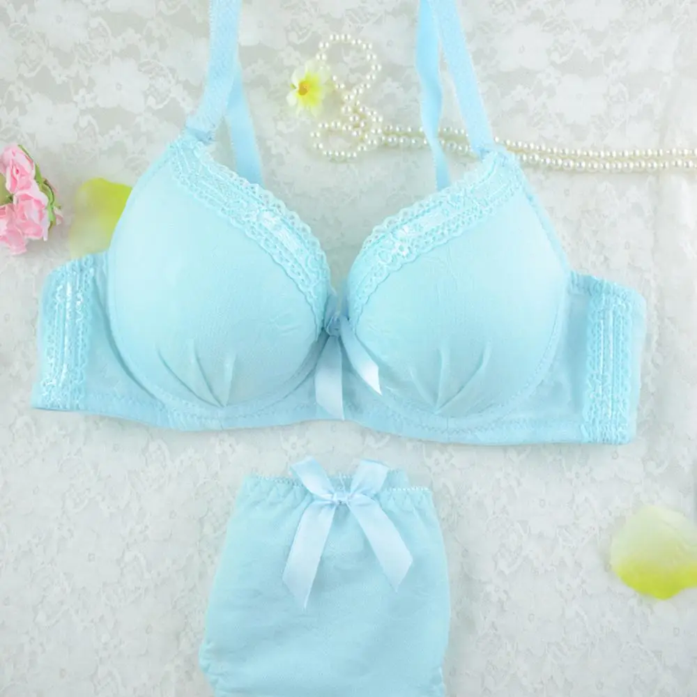 

Женский комплект нижнего белья Soutien Gorge, комплект нижнего белья пуш-ап с глубоким v-образным вырезом из плотного хлопка, кружевной бюстгальте...