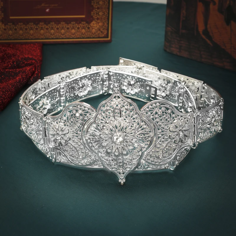 

Женский пояс для невесты, Кавказский пояс с позолоченным серебром, свадебные украшения большого размера