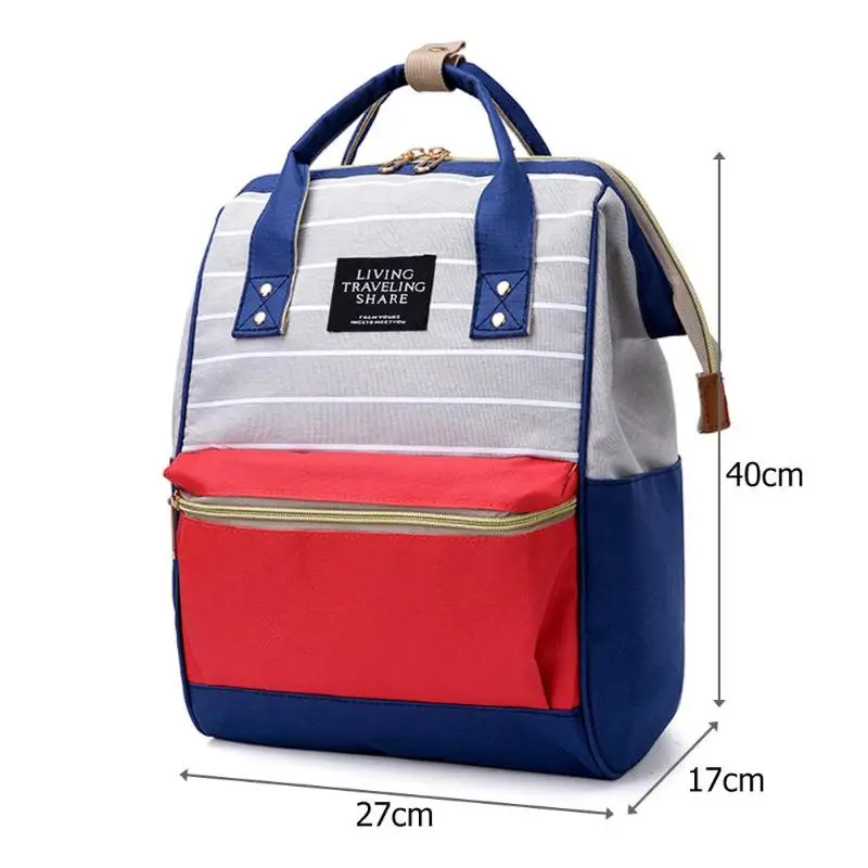 

New Fashion Travel Bags Classic Delicate Travel Casual Backpack Girls Student Large Capacity Shoulder Striped Schoolbag