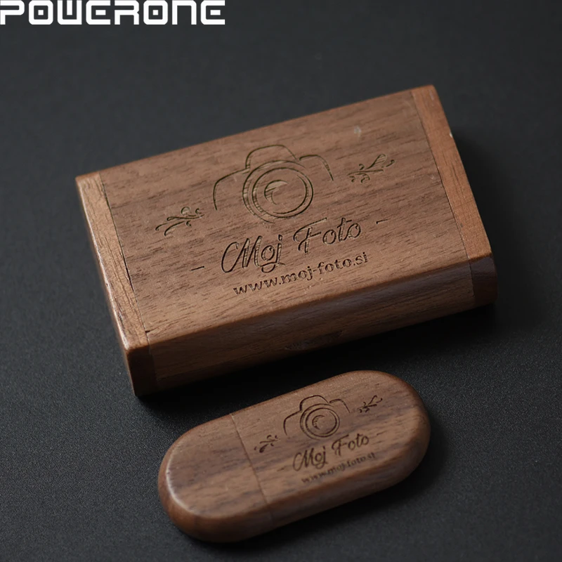 USB флеш накопитель POWERONE в деревянной овальной оправе 4/8/16/32/64 ГБ|USB флэш-накопители|