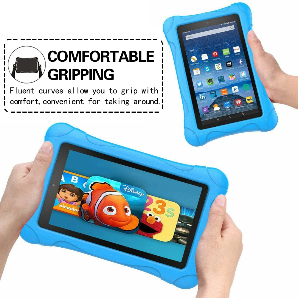Новая модель противоскользящий мягкий чехол для планшета детей Amazon Fire 7