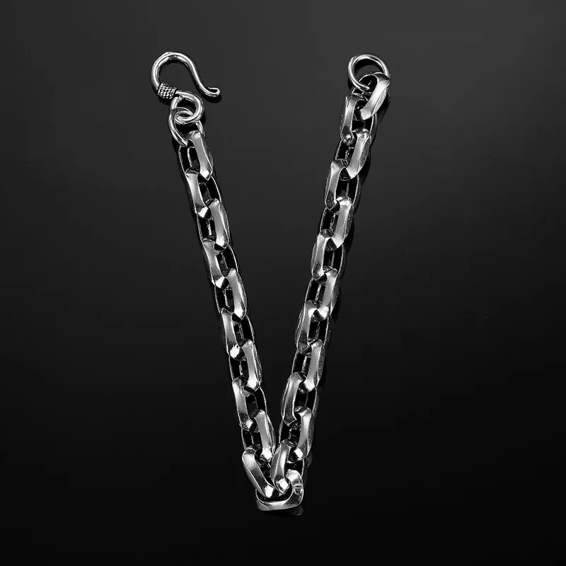 Ткацкая лента 100% реальная кожа серебряного цвета простой мужской браслет дружбы