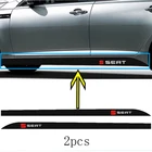 2 шт., автомобильные наклейки из углеродного волокна с боковой талией для SEAT Leon ST Ibiza 5 6 MII Altea EXEO Toledo III CORDOBA ALHAMBRA