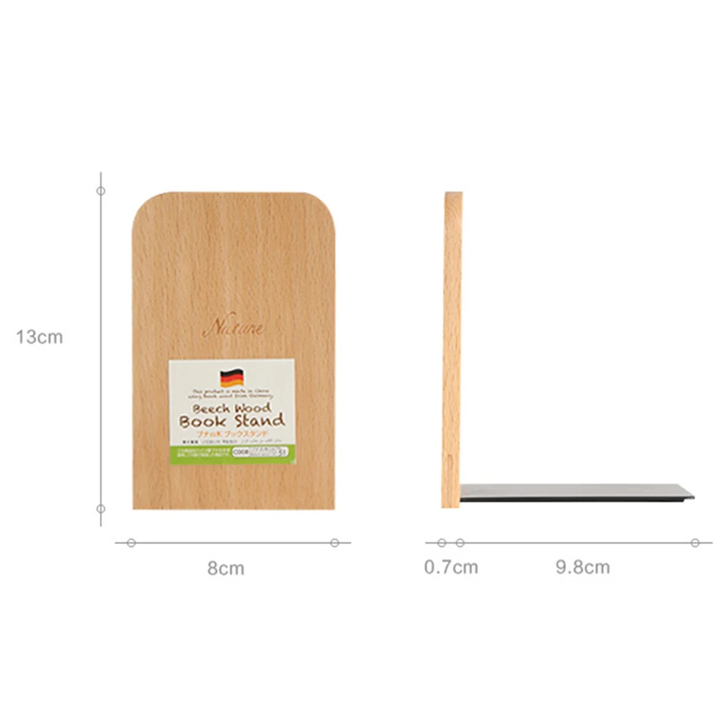 ZHUTING натуральная древесина Подставка для книг противоскользящие книжные концы