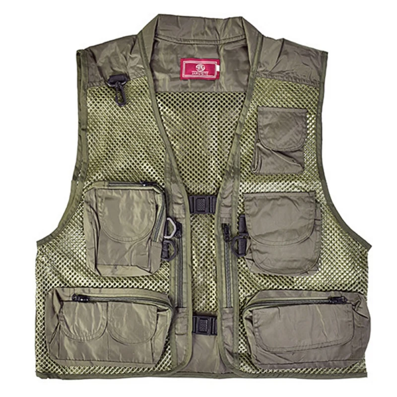 

fishing vests Quick Dry Multifunctional Polyester Fishing Clothing Multi-Pocket Waistcoat Hunt Hike Fisherman Clothes