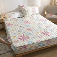 soft sanding thicken quilted mattress cover all inclusive anti slip anti mite brushed quilting bed cover not included pillowcase