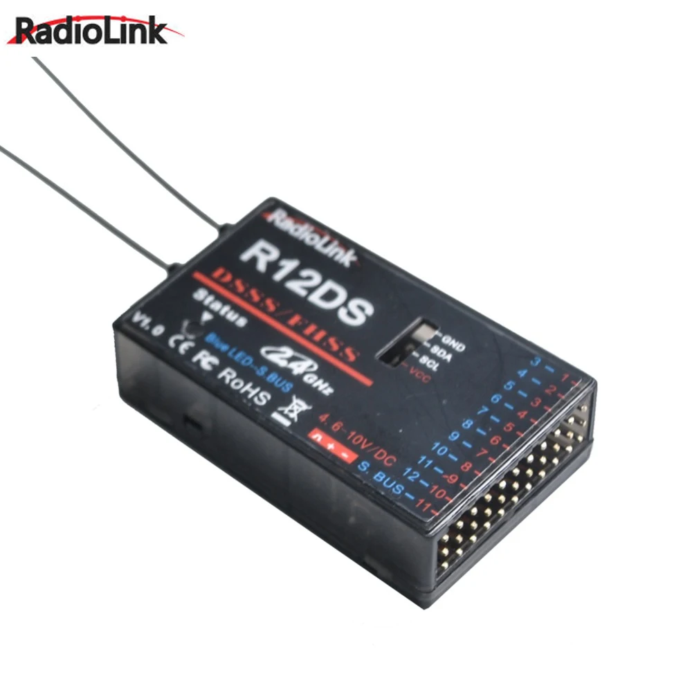 RadioLink AT10II 2 4 ГГц 10CH передатчика радиоуправляемой модели к компьютеру с R12DS