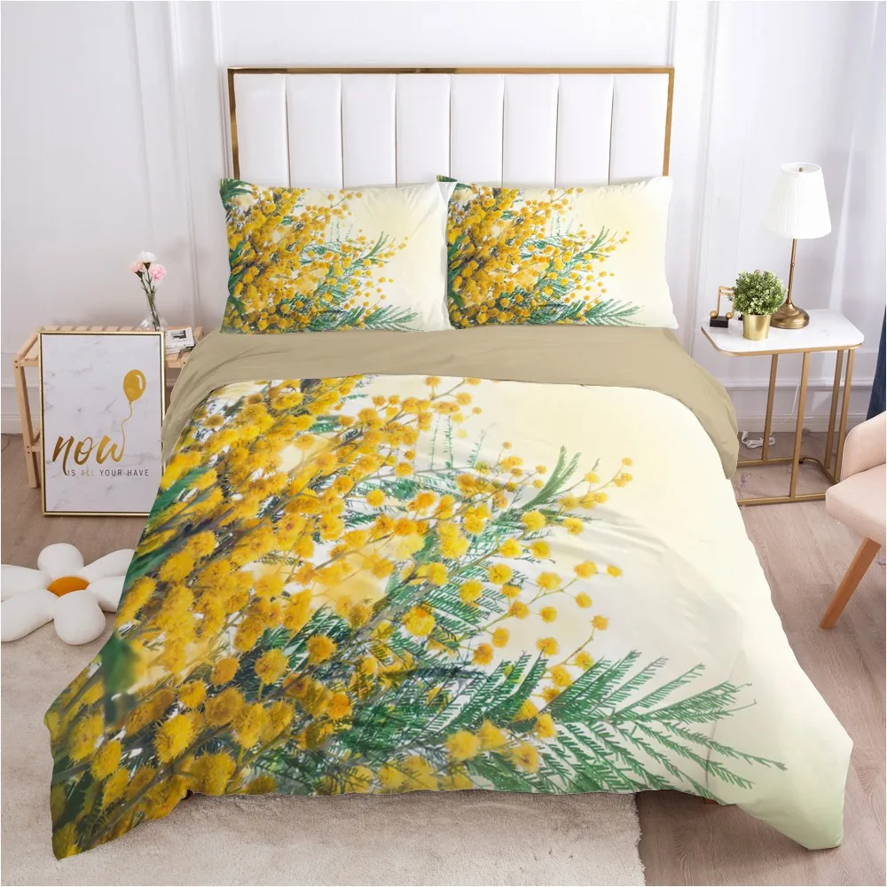 

3D Flower Design Duvet Cover Set Bedding Sets Quilt Covers Sets Comforter Case King Queen Full Twin Size Home Textile