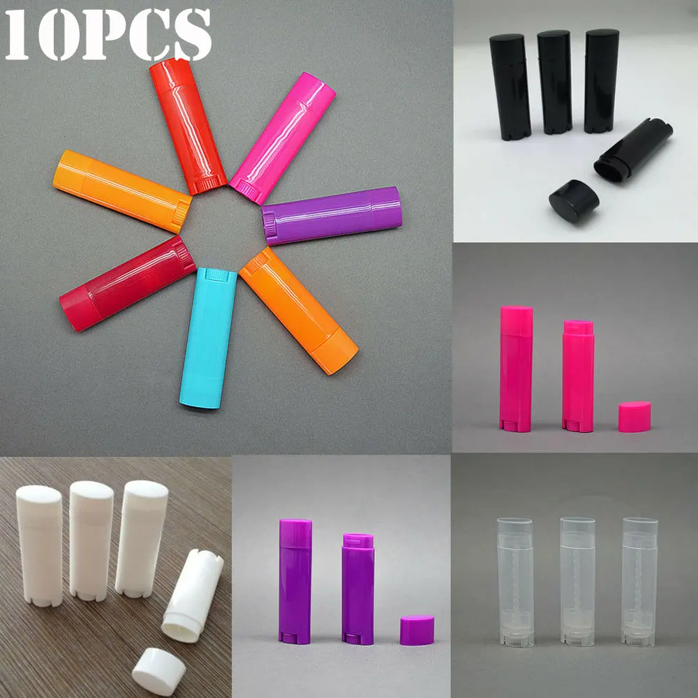 10 шт. x 4 5 г овальные тюбики для бальзама губ Пустые контейнеры помады DIY