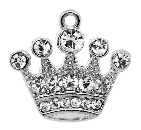 DoreenBeads цинковый металлический сплав Стразы очаровательные кулоны Корона