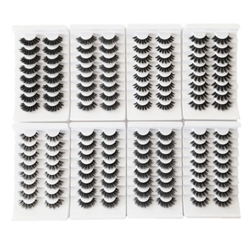 

Beautiful Girl 8 Pairs/Set 3D of False Eyelashes Natural False Eyelashes Three-dimensional Multi-layer Curling Thick Eyelashes